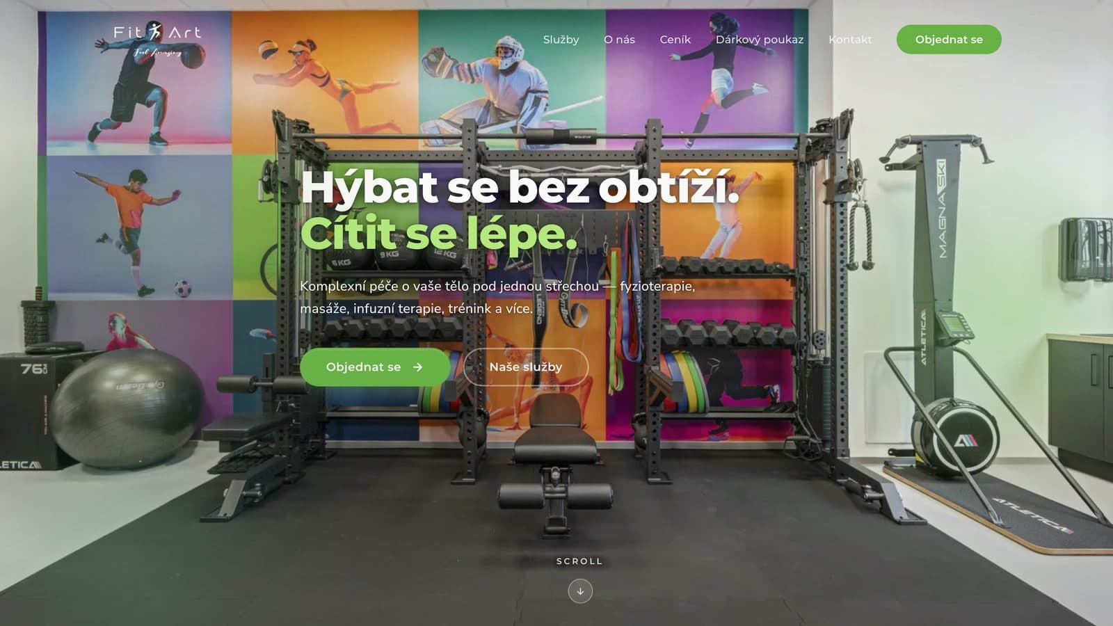 FitArt – úvodní stránka webu