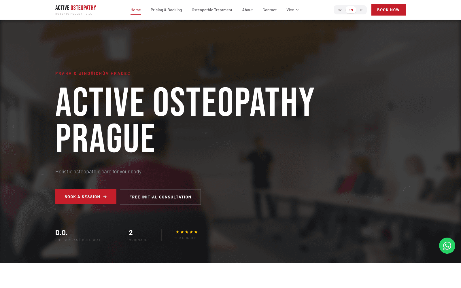 Active Osteopathy – náhled webu
