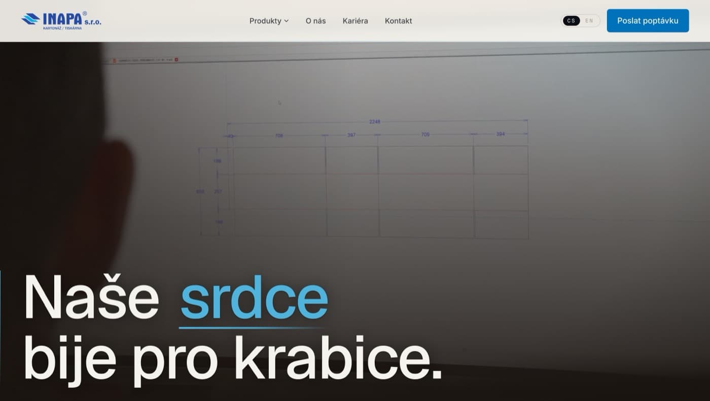 INAPA – náhled webu