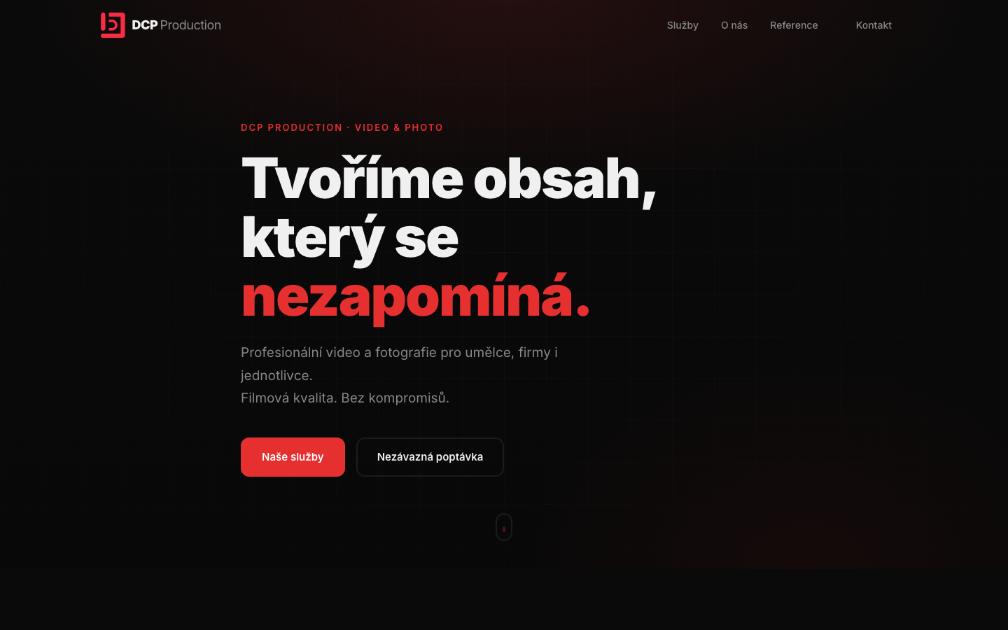 DCP Production — webové stránky